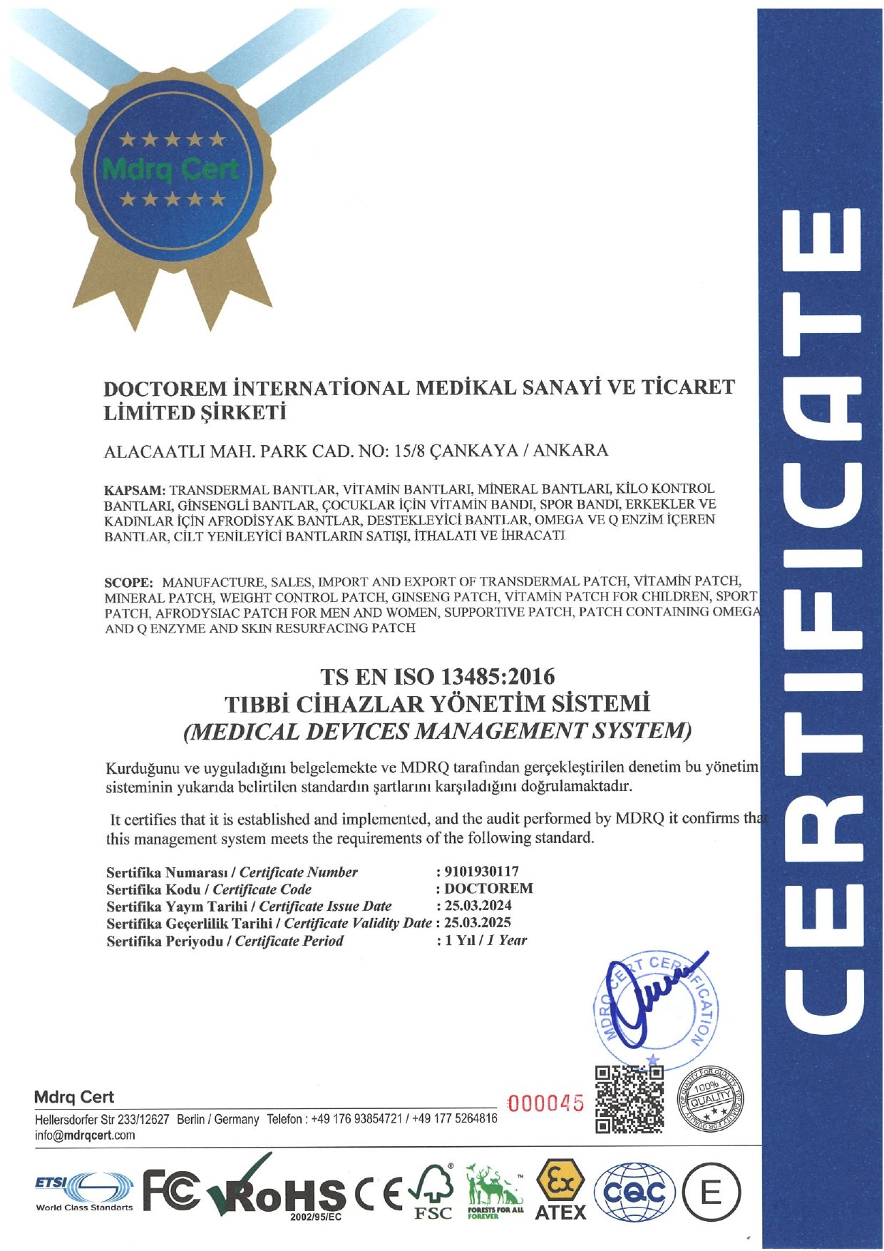 TS EN ISO 13485 2016