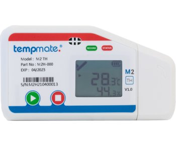 Temperatur Feuchtigkeits Datenlogger M2 TH mit LCD und Wechselbatterie