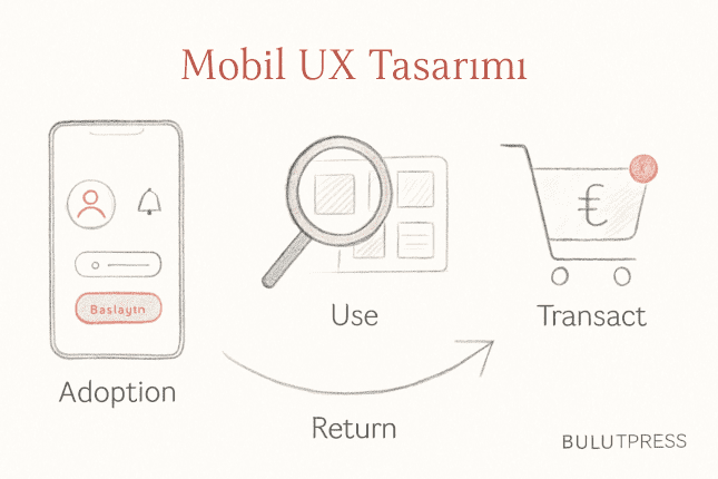 Mobil Uygulama UX'i: Benimseme, Kullanım, İşlem ve Geri Dönüş