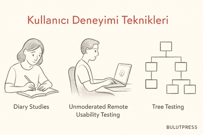 Diary Study, Moderatörsüz Test ve Tree Test: Hangisi Ne Zaman?