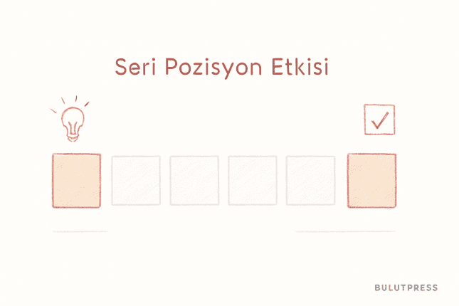 Serial Position Effect: Arayüzde Sıra Ne Zaman İşe Yarar