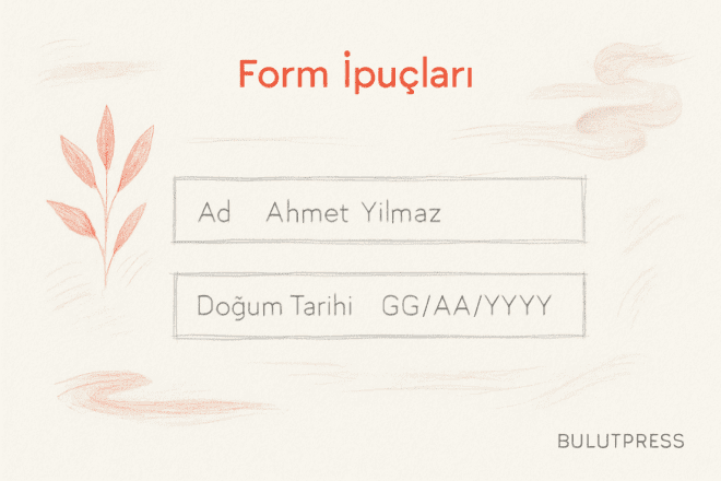 Form Alanlarında İpucu Tasarımı ve Placeholder'ın Sınırları