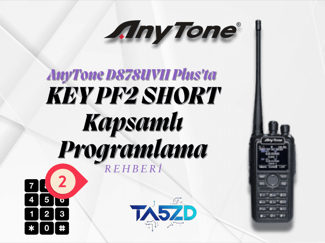 AnyTone D878UVII Plus: PF2 Kısa Tuş İşlevi Rehberi