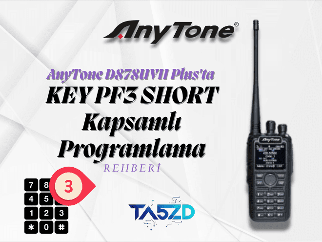 AnyTone D878UVII Plus: PF3 SHORT ve Programlanabilir Tuşlar Rehberi
