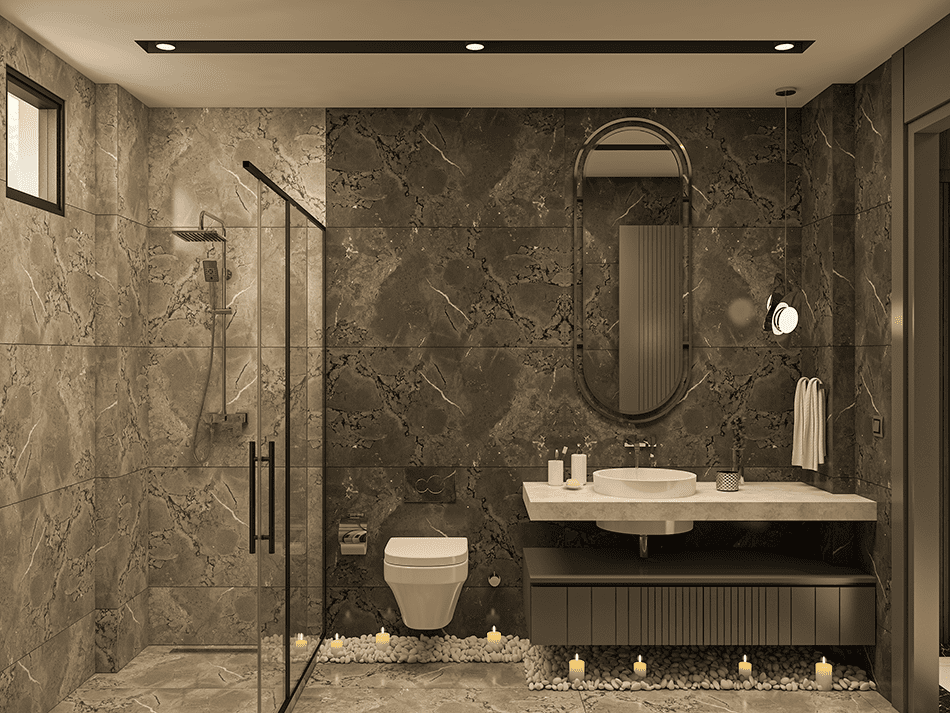 Begonya Villaları Zemin Banyo