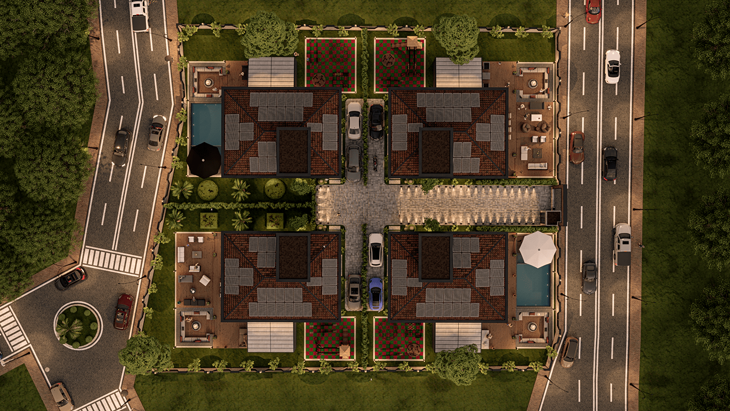 Begonya Villaları Gece Kuşbakişi