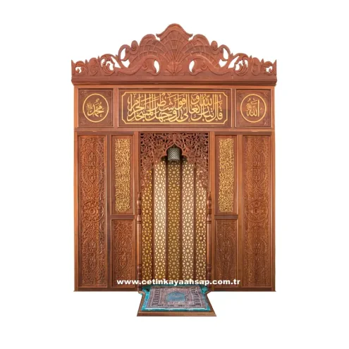 Ahşap Oyma Mihrap 04