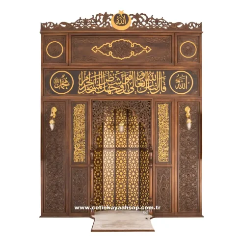 Ahşap Oyma Mihrap 08