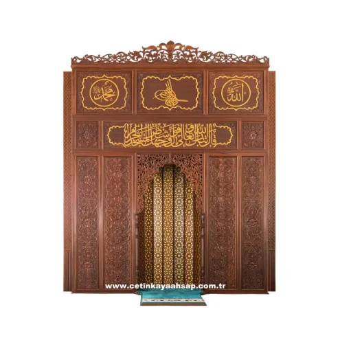 Ahşap Oyma Mihrap 11