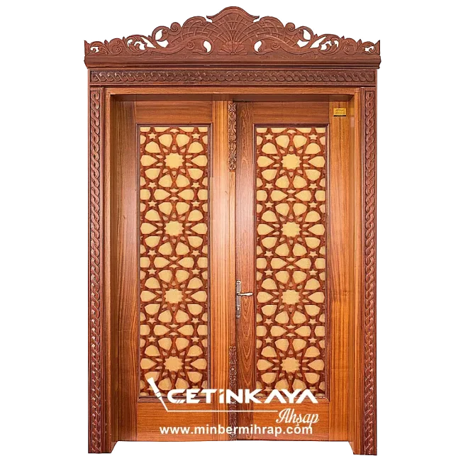 CNC ve El Oyması Ahşap Cami Kapıları Fiyatları