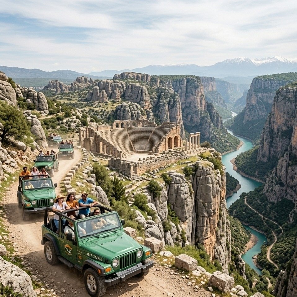 Antalya Combo Max Jeep Safari, Canyon & Ancient City Tour