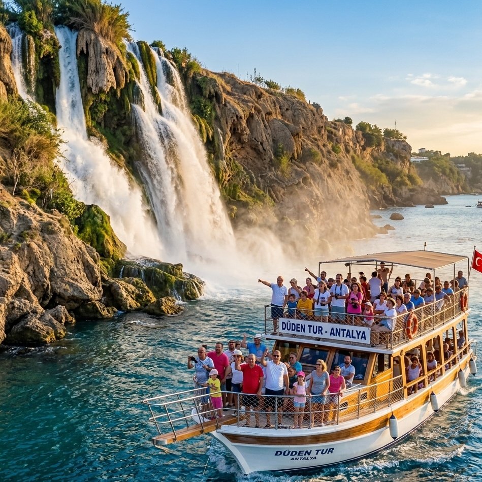 Special Boat Tour For Those Wishing To Visit Düden Waterfall.