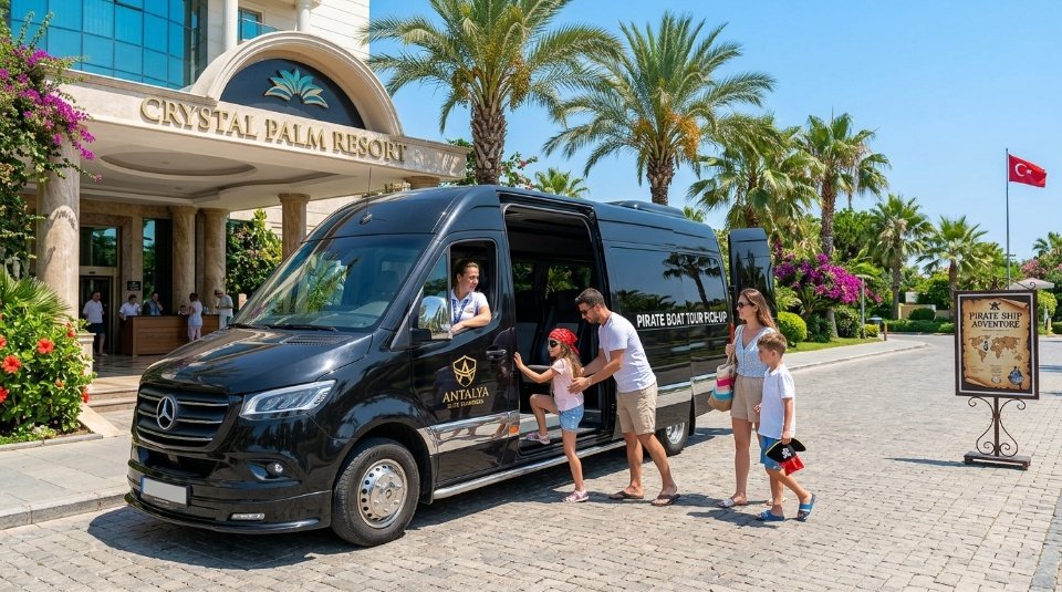 Pickup for the Antalya pirate boat tour