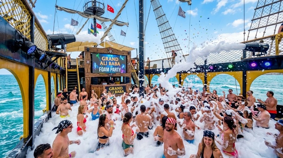 Foam Party on a Boat