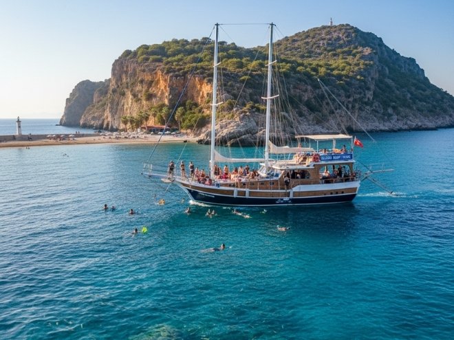 Suluada Tekne Turu: Antalya'da Beyaz Kumlu Adanın Keşfi