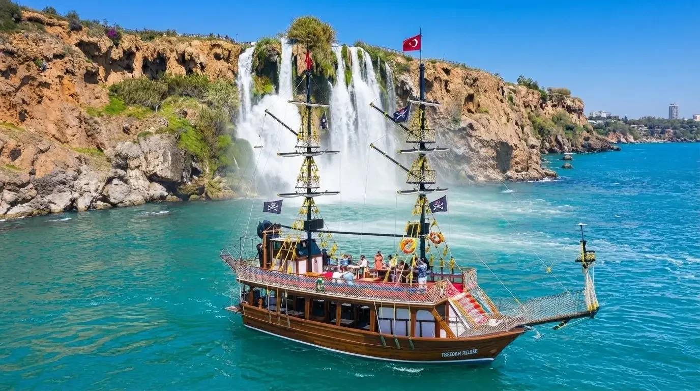 Relax teknesinden şelale manzarası