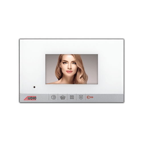 4.3″ Görüntülü Diafon Bus Plus Beyaz (Mekanik Butonlu) (1180)