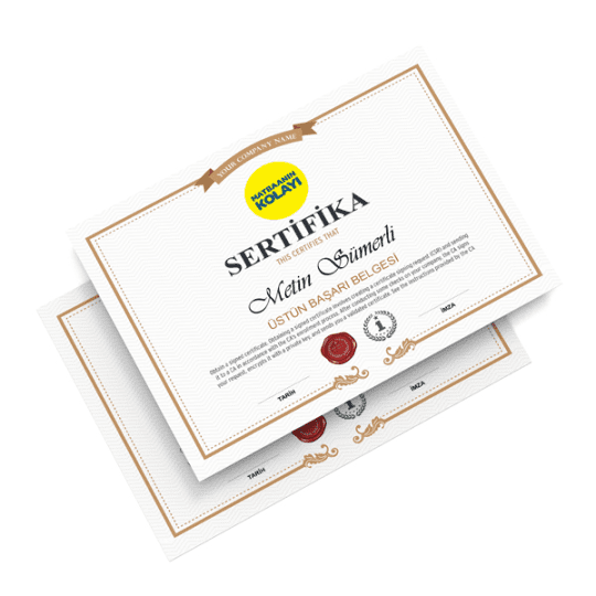 SERTİFİKA/DİPLOMA BASKI (50 ADET)
