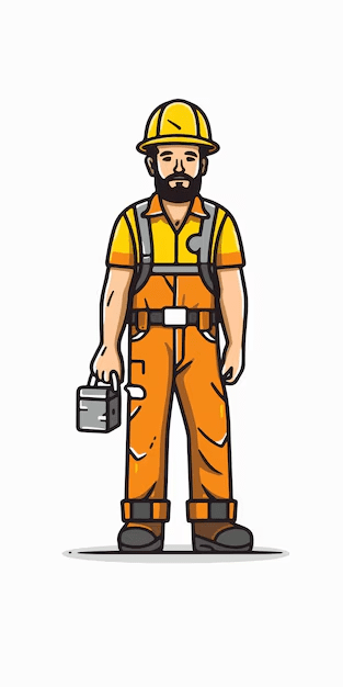 Turuncu-Baret-Ve-Turuncu-Pantolonlu-Bir-Insaat-Iscisinin-Cizgi-F