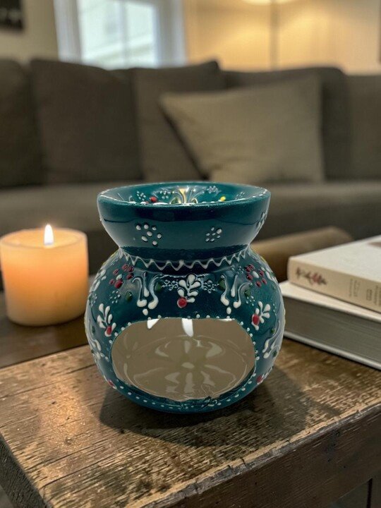 Zumrut-Yesili-Seramik-Papatyali-Buhurdanlik-Moderncini-4