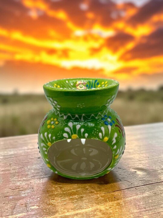 Papatyali-Acik-Yesil-Seramik-Buhurdanlik-Moderncini-5