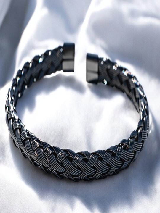 ERKEK ÇELİK BİLEKLİK Hasır Desen