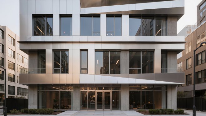 Hybrid Composite + Metal Facades