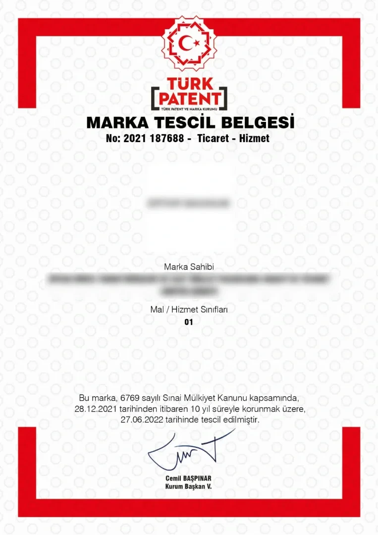marka tescil belgesi