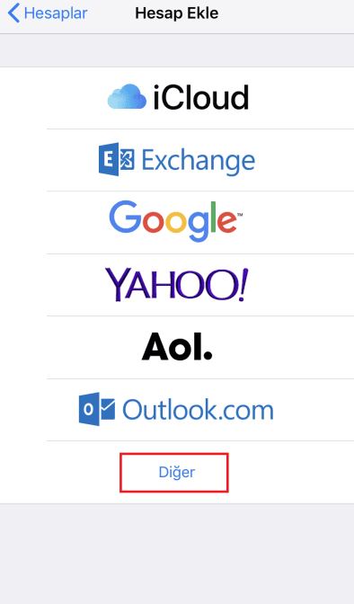 iPhone E-mail Kurulumu 3