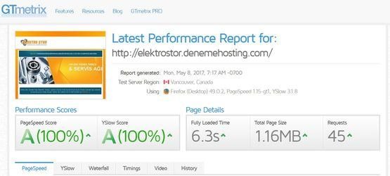Sayfa Hızı Testlerinde En Yüksek Skorları Almamızın Nedenleri