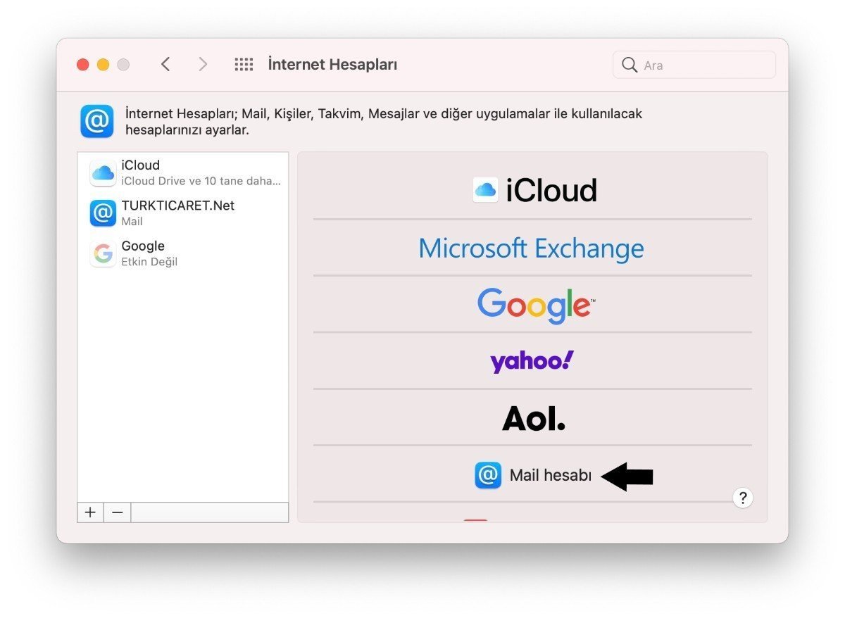 Mac Bilgisayarlarda Mail Kurulumu 1