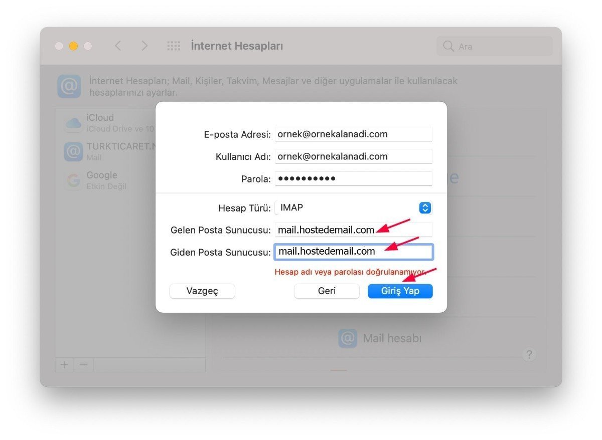 Mac Bilgisayarlarda Mail Kurulumu 3