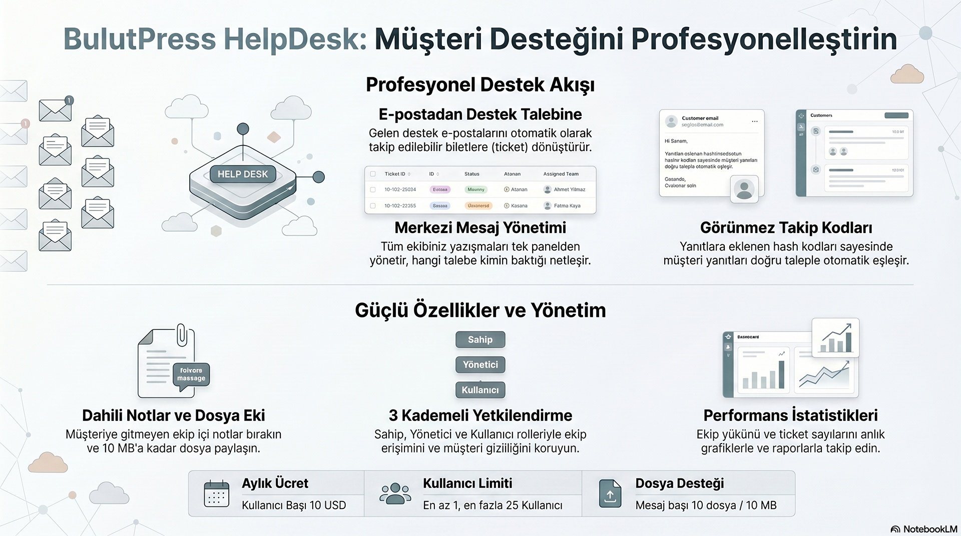 Helpdesk Ticket Sistemi Infografik