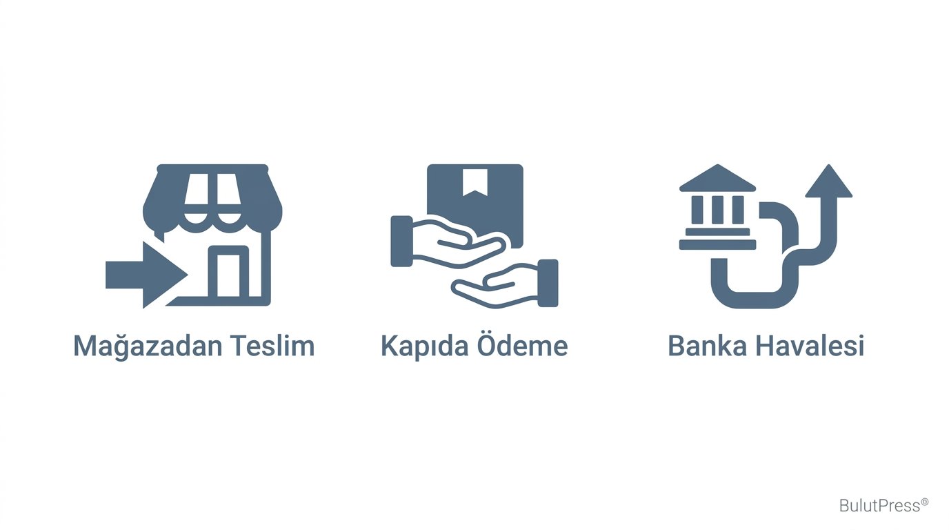 Kapıda Ödeme, Mağazadan Teslim, Banka Havalesi Özellikleri