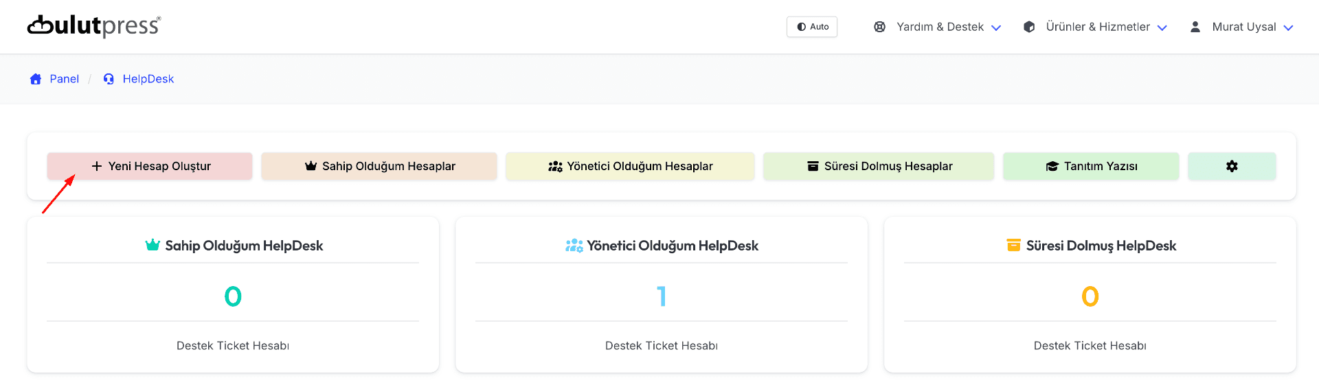 Yeni Hesap Oluştur Sayfasına Gidin