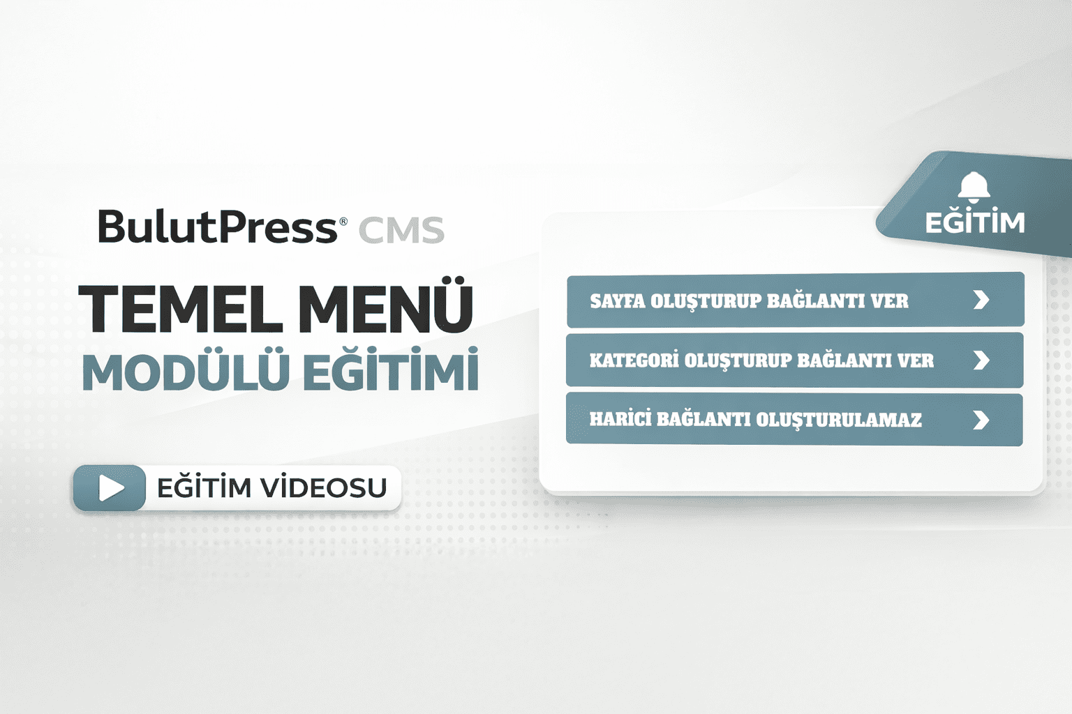 Eğitim: Menü Modülü