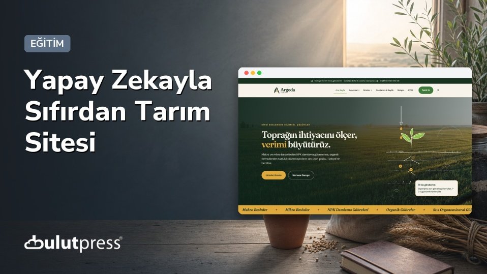 Yapay Zeka ile Sıfırdan Tarım Sitesi Yaptım | Claude + WebMCP