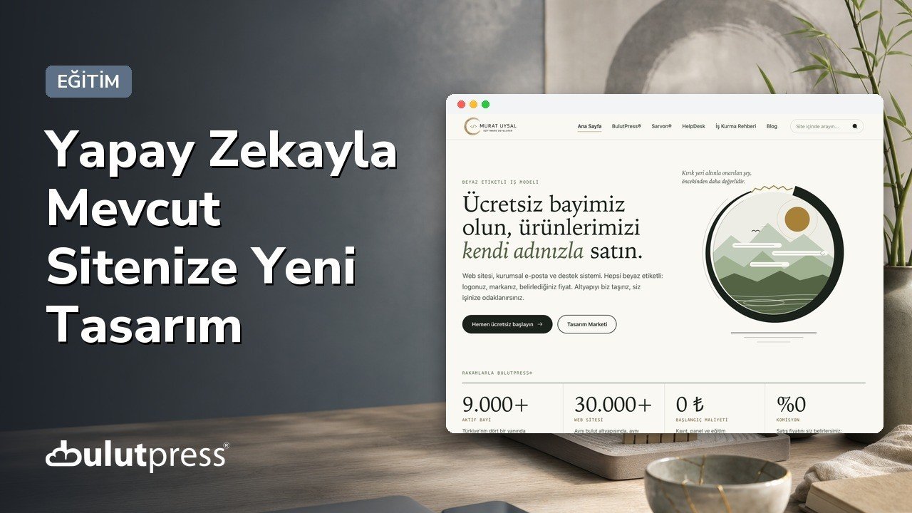 mevcut siteye yeni tasarım
