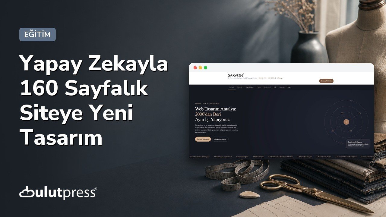 tasarım tarifi: 160 sayfalık site