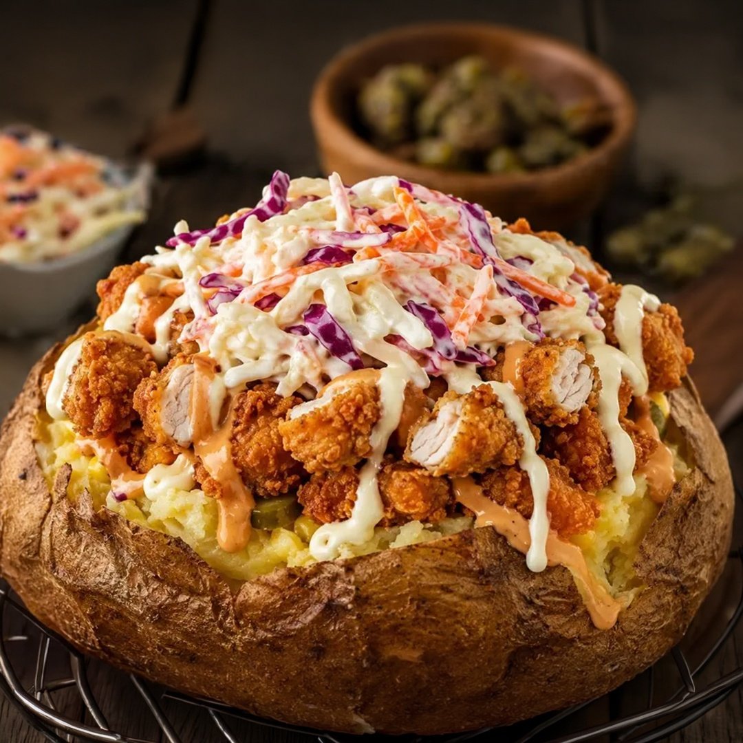 Coleslaw Salatali Citir Tavuk Kumpir