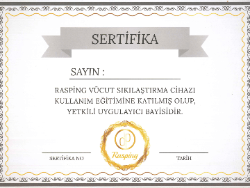 Rasping Vücut Sıkılaştırma Sertifikası