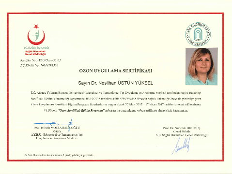 Ozon Uygulama Sertifikası