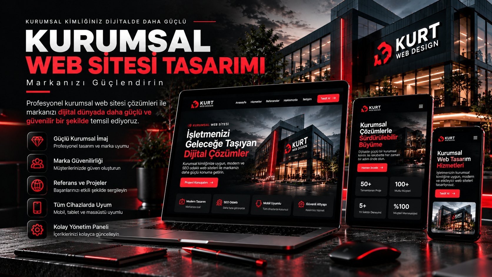 Kurumsal Web Sitesi Tasarımı - Markanızı Güçlendirin