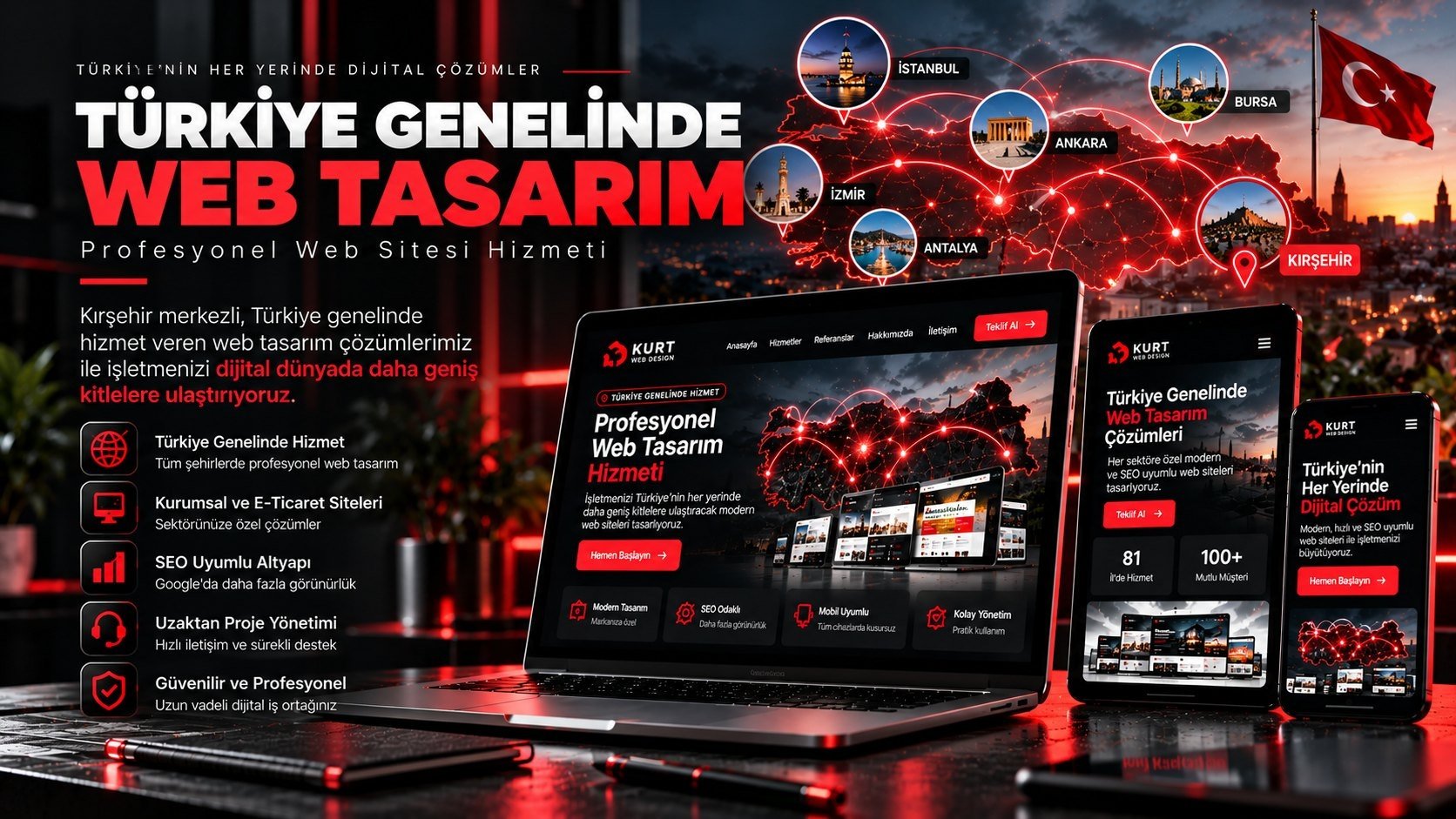 Türkiye Genelinde Web Tasarım - Profesyonel Web Sitesi Hizmeti