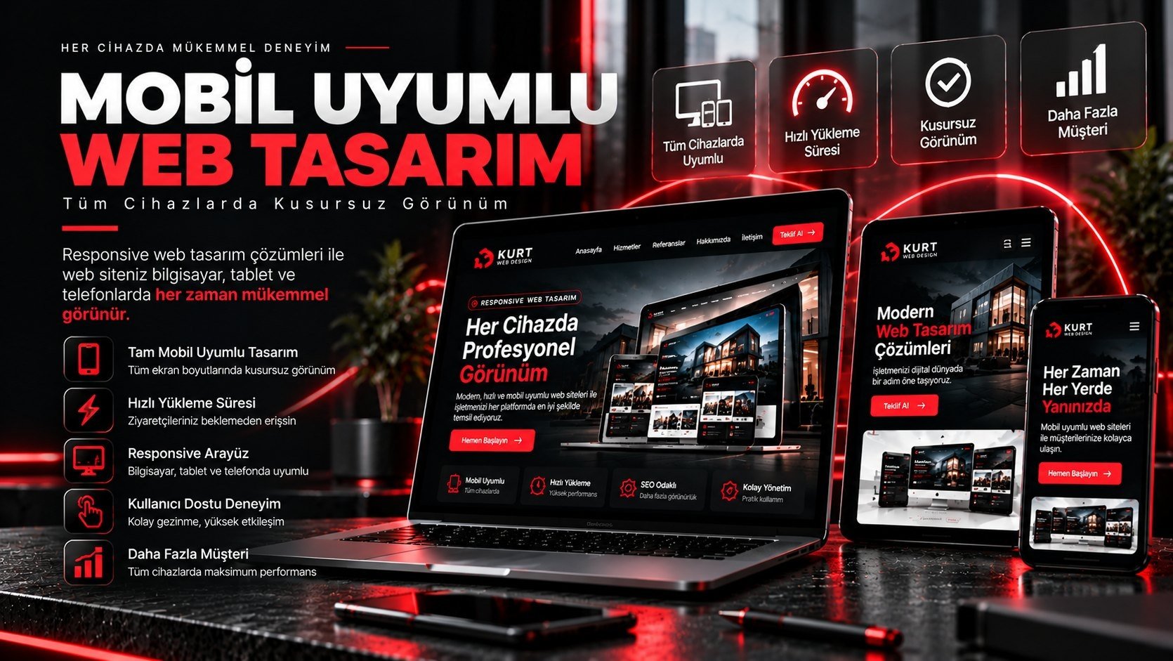 Mobil Uyumlu Web Tasarım - Tüm Cihazlarda Kusursuz Görünüm