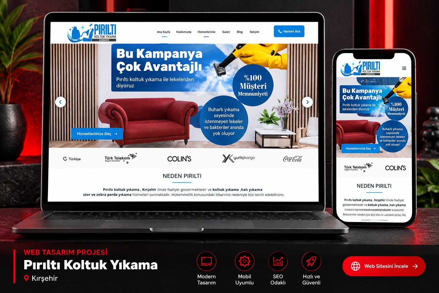 Pırıltı Koltuk Yıkama · Kırşehir