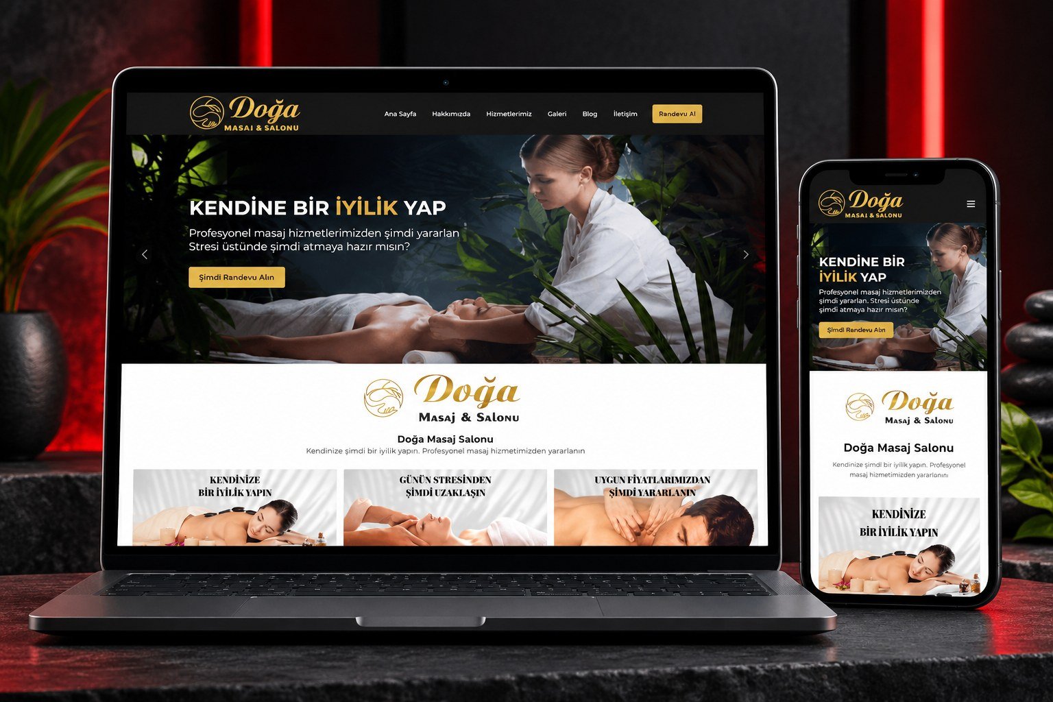 Doğa Masaj Salonu · Web Sitesi