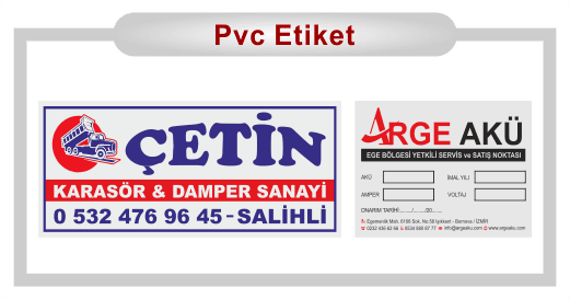 Pvc Etiket