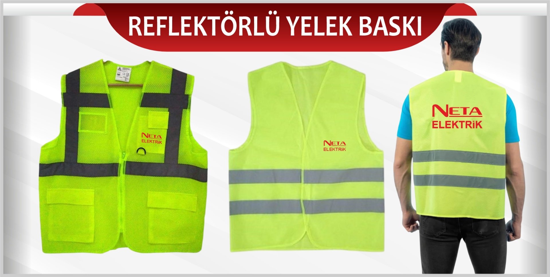 Reflektörlü Yelek Baskı