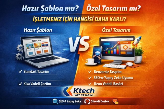 Ktech Web Tasarım | Hazır Şablon mu Özel Tasarım mı?